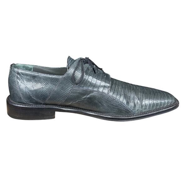 Vintage David Eden Green Grey Lizard Lace Up Derby Shoes Size US 10.5 main image 6